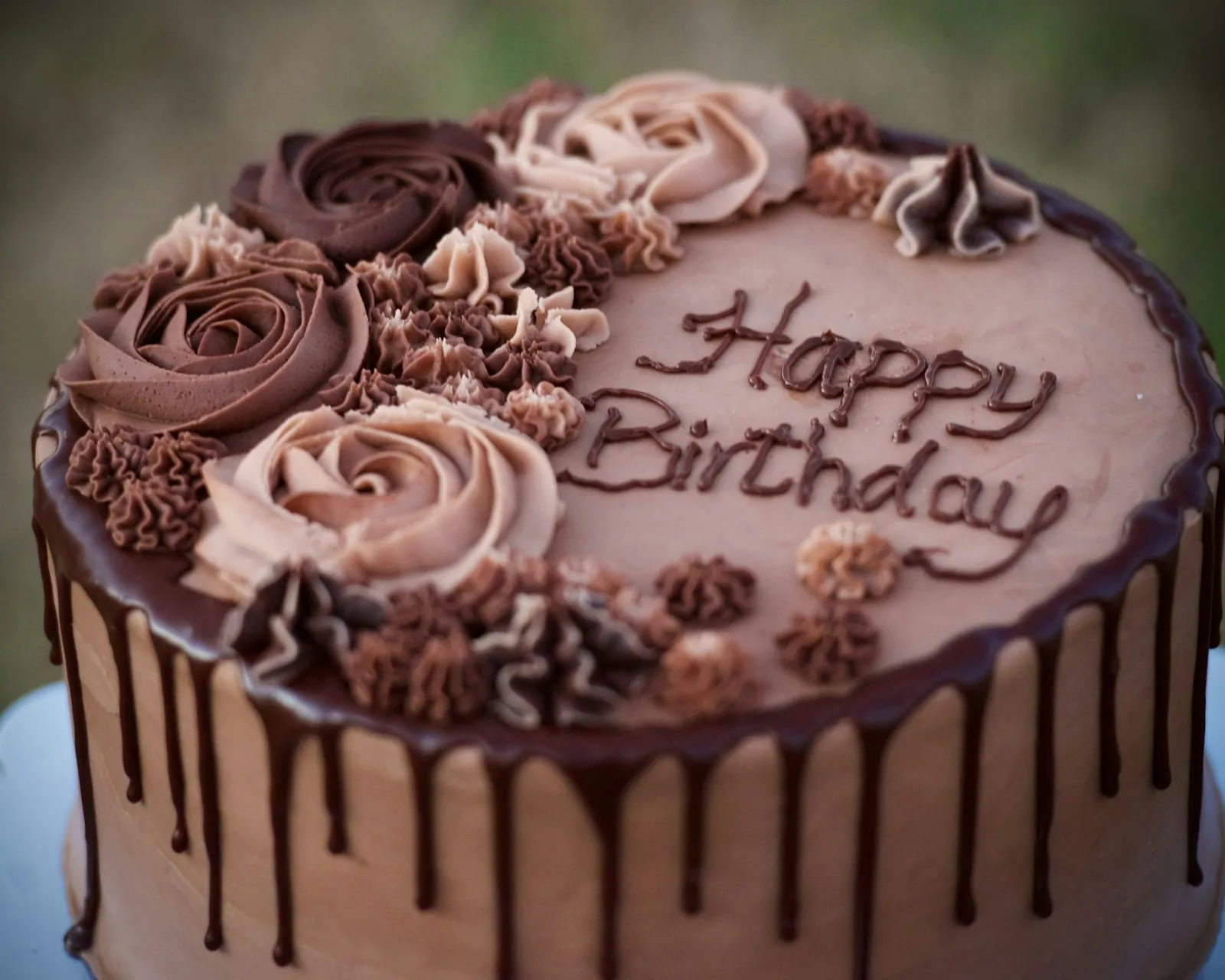 Chocolate con rosetas y cartel